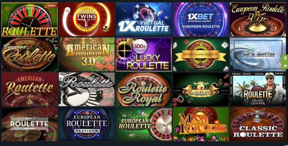 Página de la ruleta en el casino en línea 1xbet