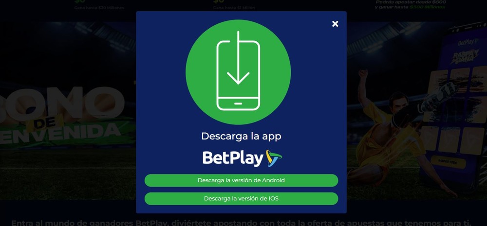 Descarga la aplicación Betplay para Android e iOS