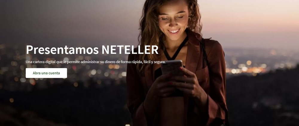 Banner del sitio oficial de Neteller