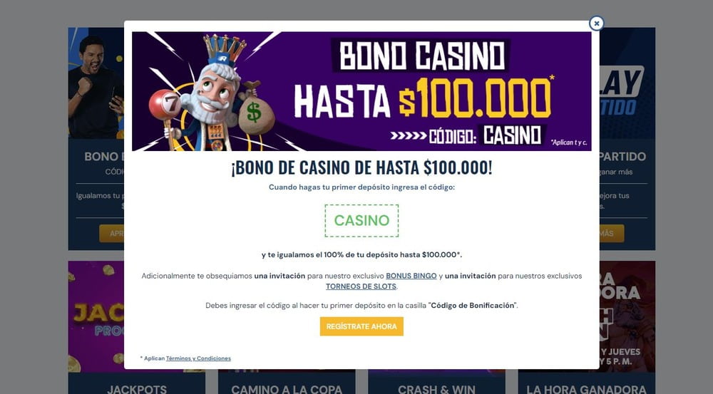 Información sobre cómo conseguir el bono del casino Rushbet
