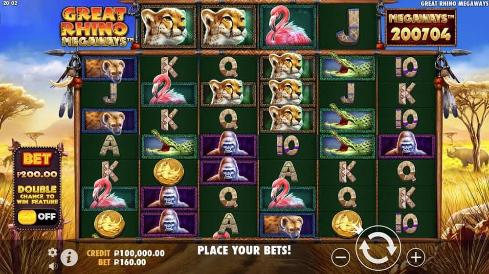 Juega a la tragamonedas Great Rhino Megaways en el casino en línea