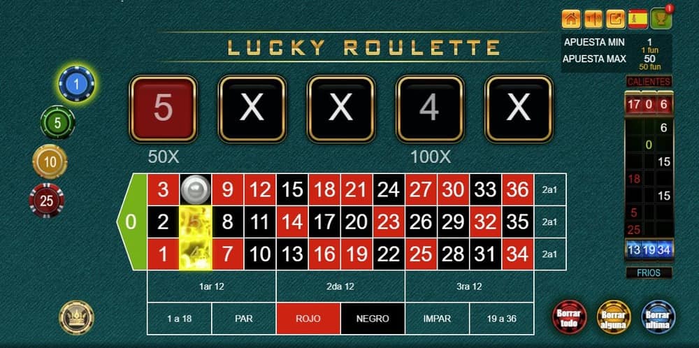 Apostar en la Lucky Roulette