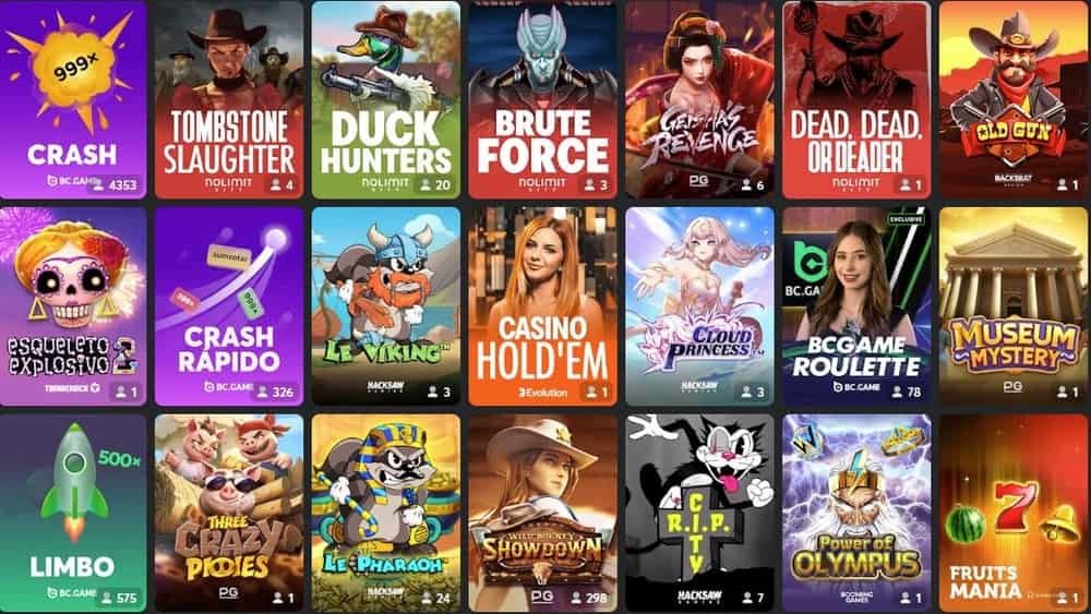 Selección de juegos de casino populares
